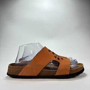 Birkenstock Betula Fame Taupe Cut Out Suede Sandal Slides Women's Size 8